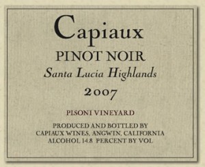 Capiaux 2007 Pinot Noir, Pisoni